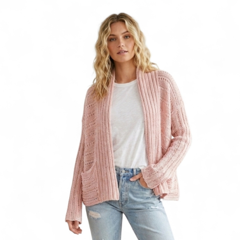 Free People High Hopes Cardigan in Plum Blossom, Sz S